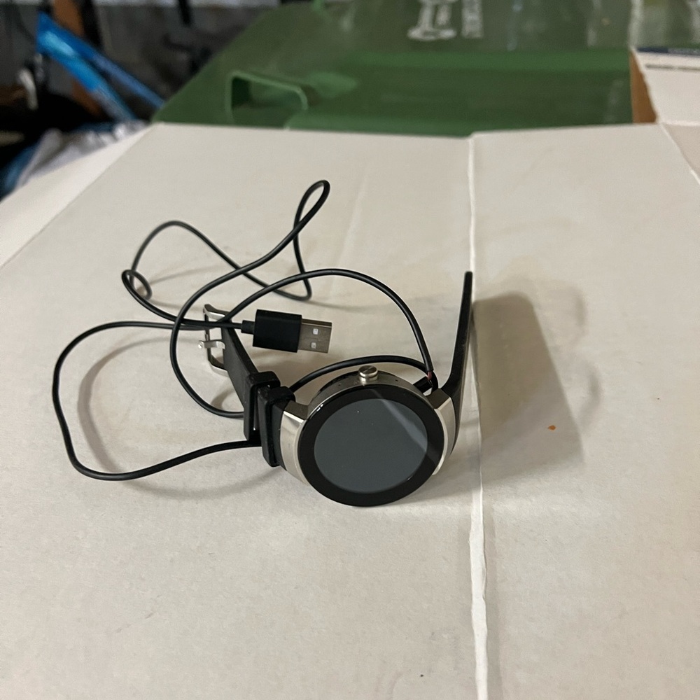 Black Smartwatch with USB Charger